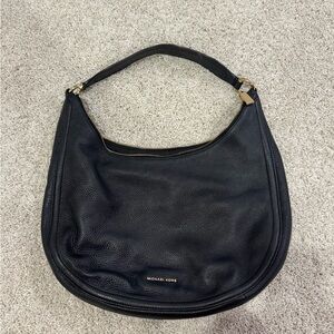 Michael Kors Black Hobo Bag with Crescent Design